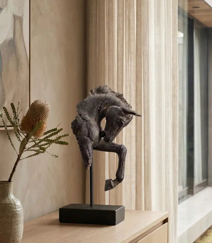 Large Abstract Horse Resin Sculpture 43 cm
