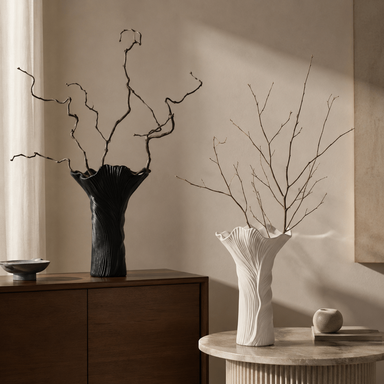Organic Sculptural Ceramic Vase Collection