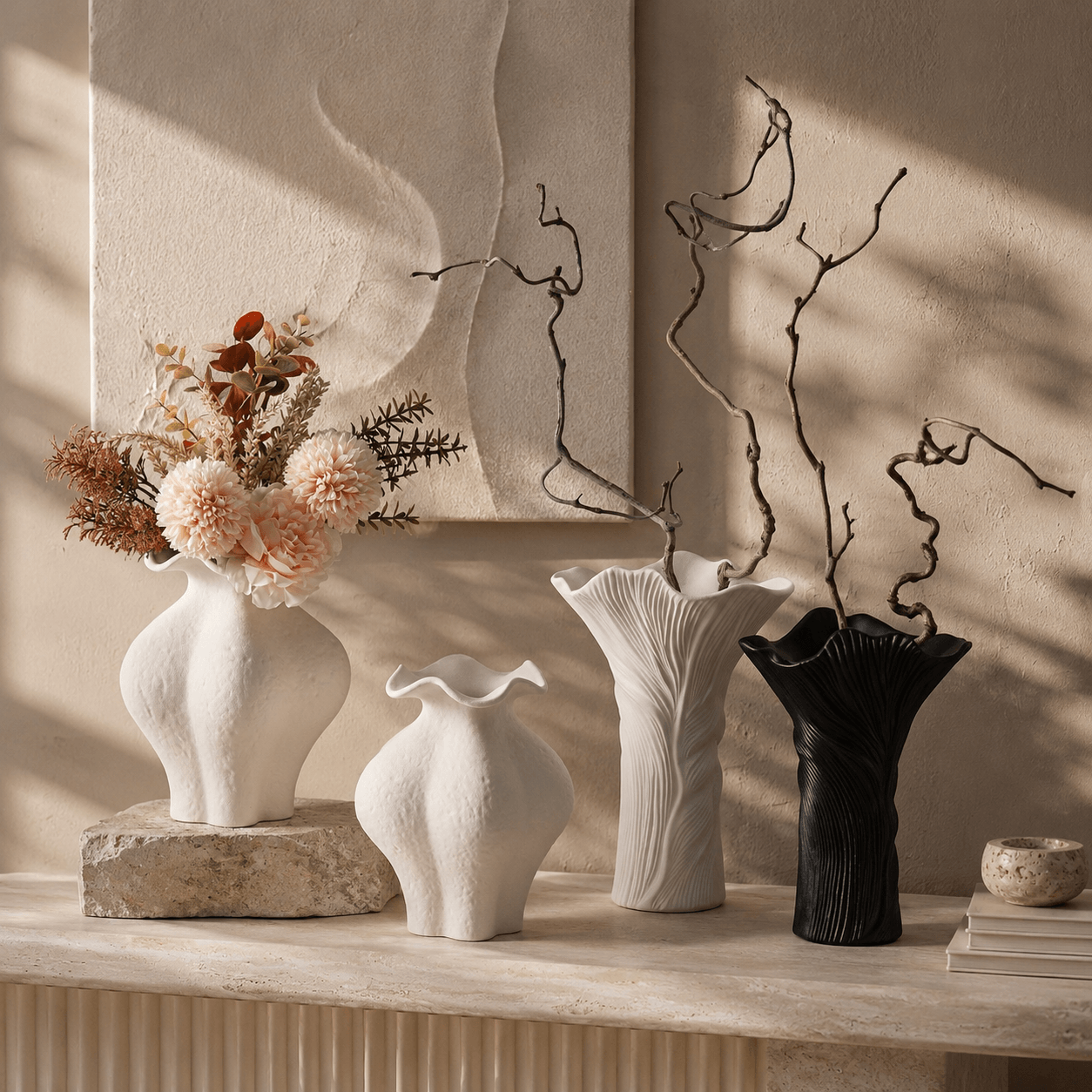 Organic Sculptural Ceramic Vase Collection