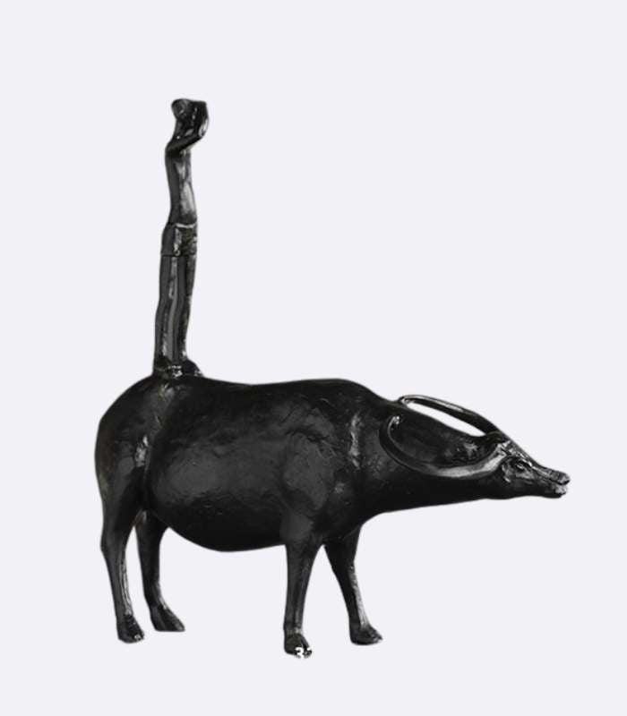 Abstract Man and Bull Resin Sculpture 37 cm