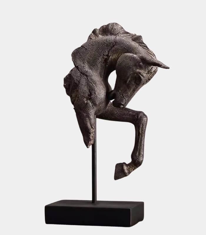 Large Abstract Horse Resin Sculpture 43 cm