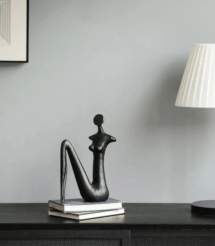 Modern Metal Ring Sculpture 29 cm