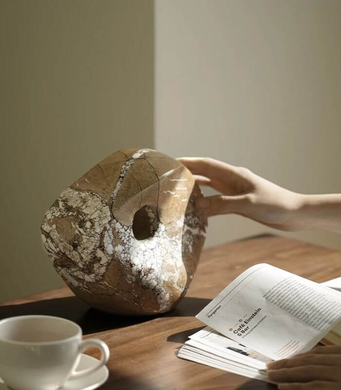 Natural Marble Sculptural Object 20 cm