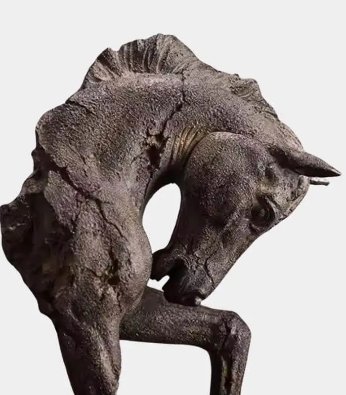 Large Abstract Horse Resin Sculpture 43 cm