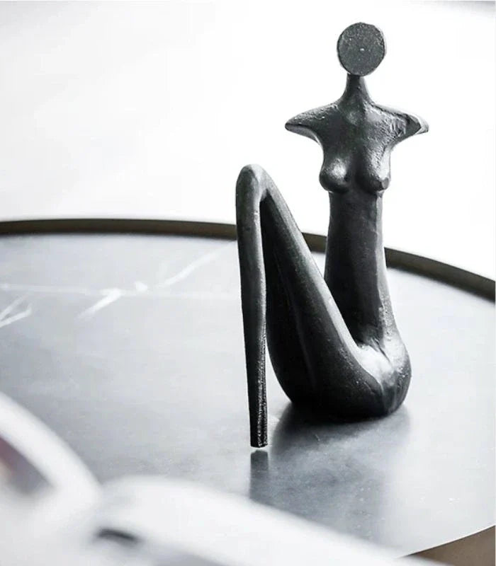 Modern Metal Ring Sculpture 29 cm