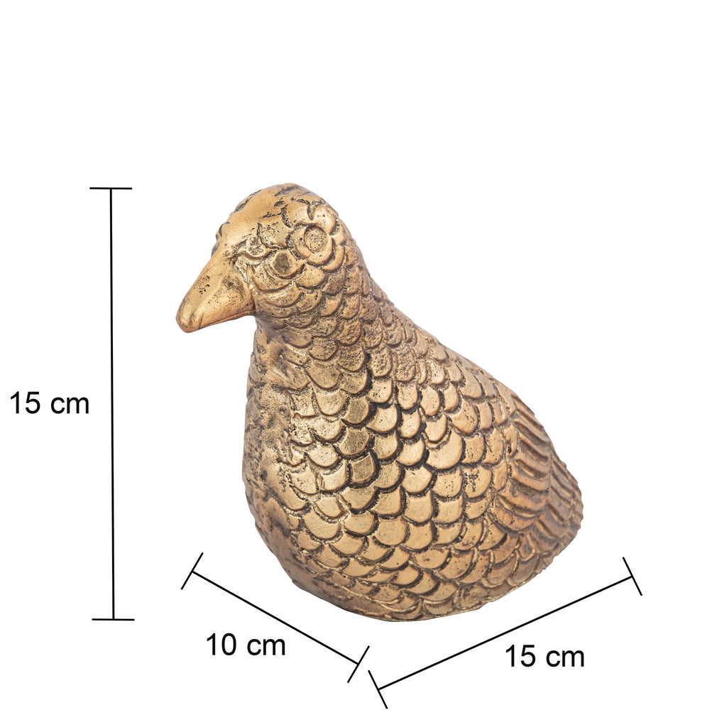 Antique Brass Dove Bird Statue