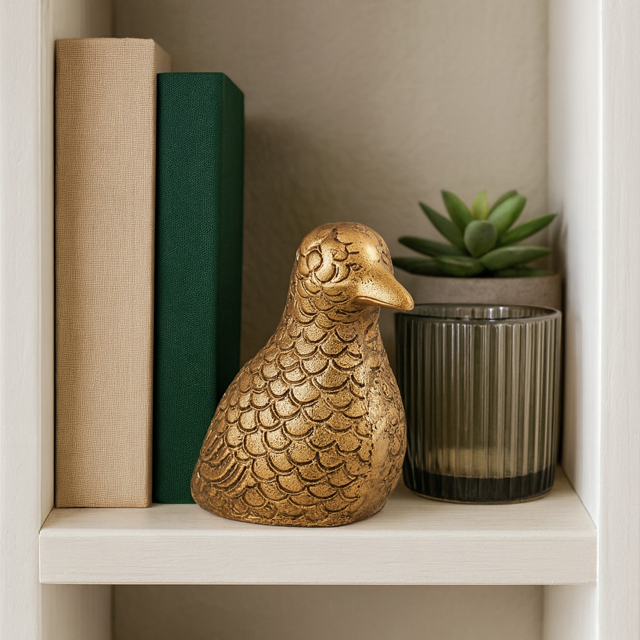 Antique Brass Dove Bird Statue