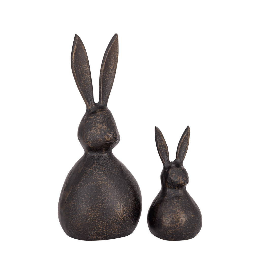 Small Antique Bronze Bunny Statue