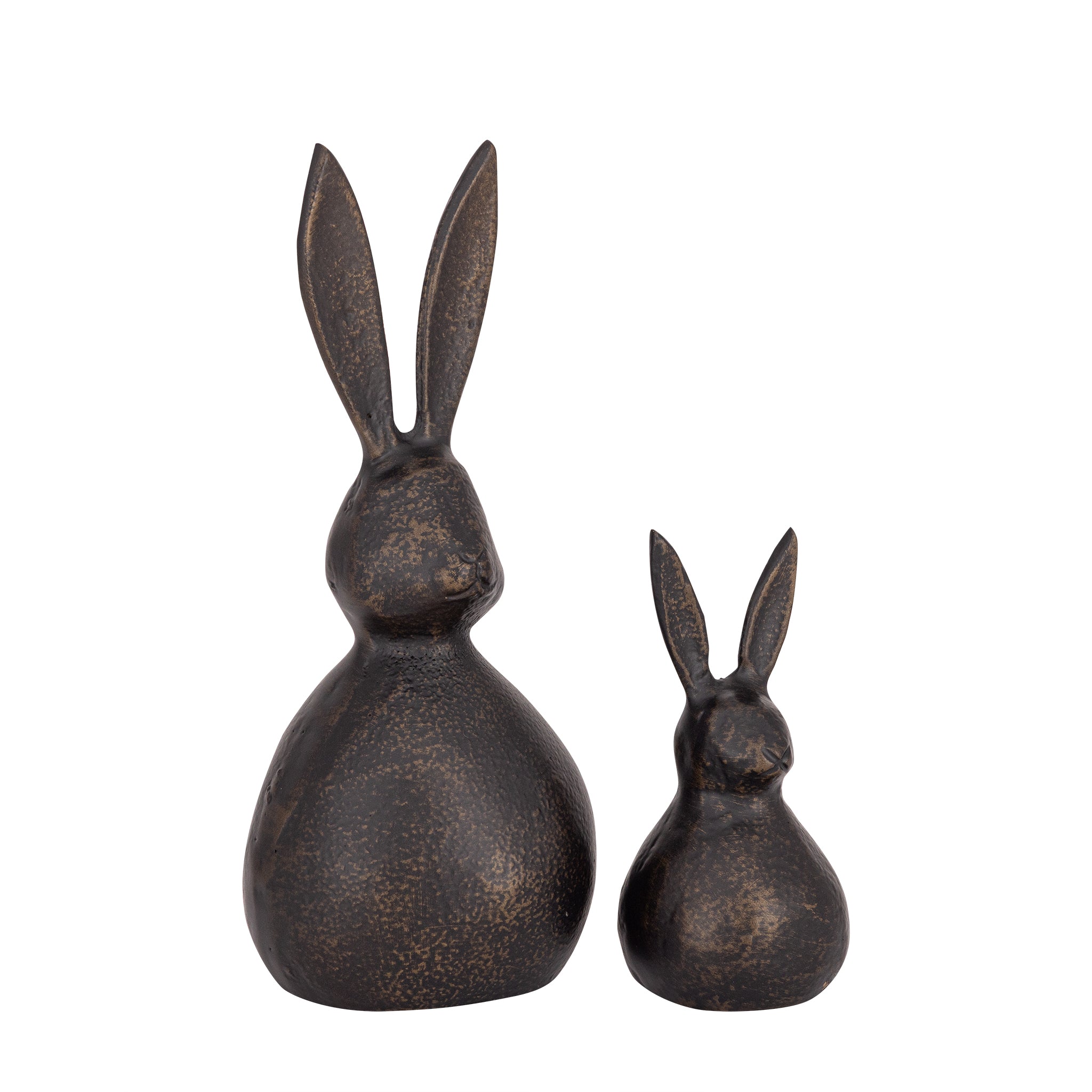 Small Antique Bronze Bunny Statue