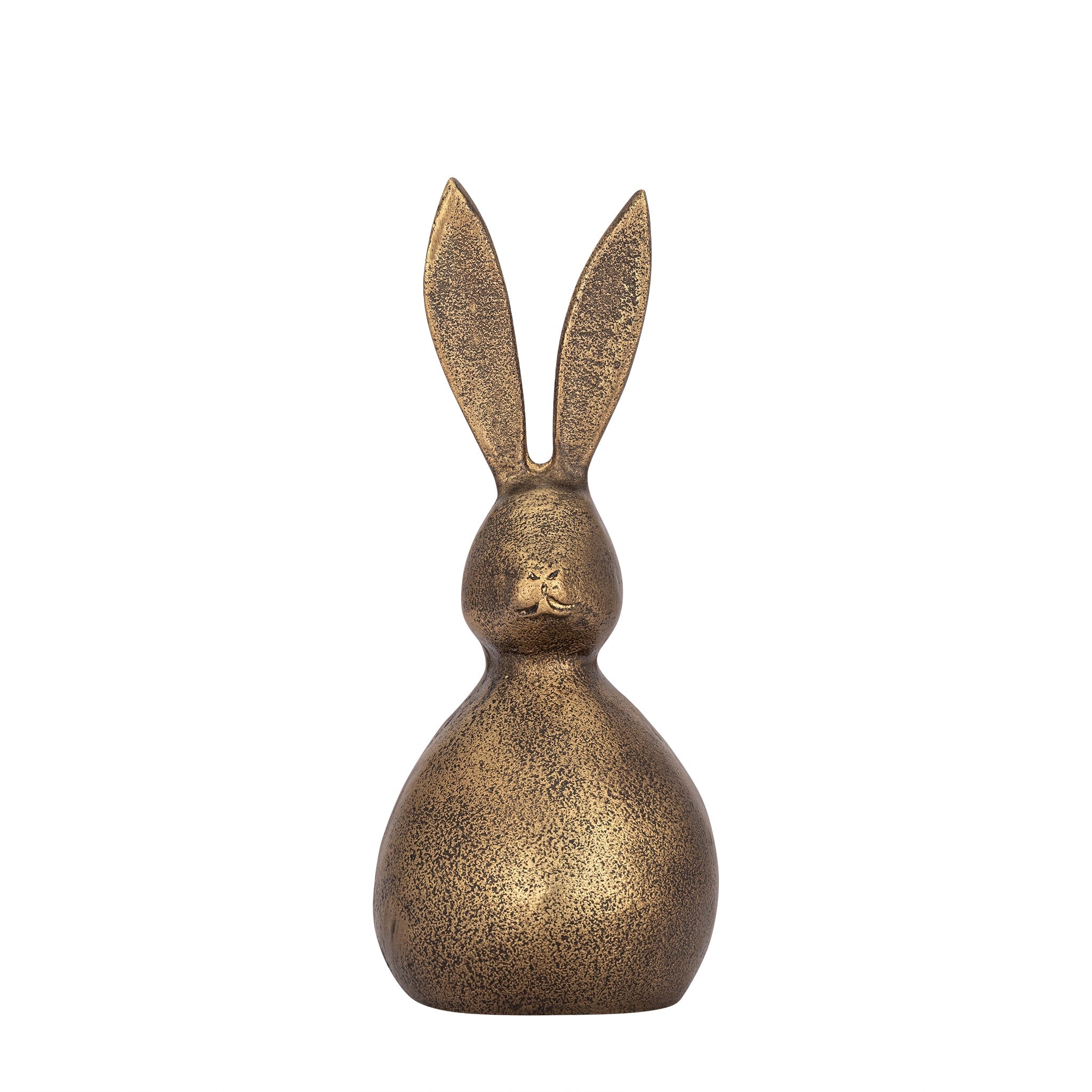 Large Antique Brass Bunny Statue