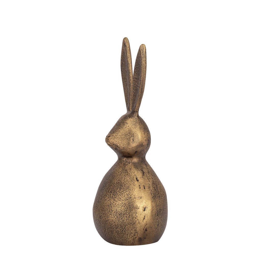Large Antique Brass Bunny Statue
