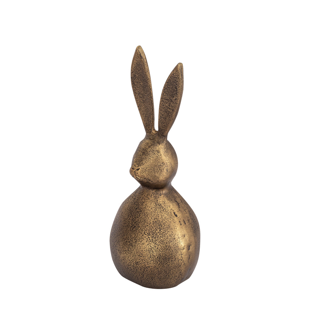 Large Antique Brass Bunny Statue