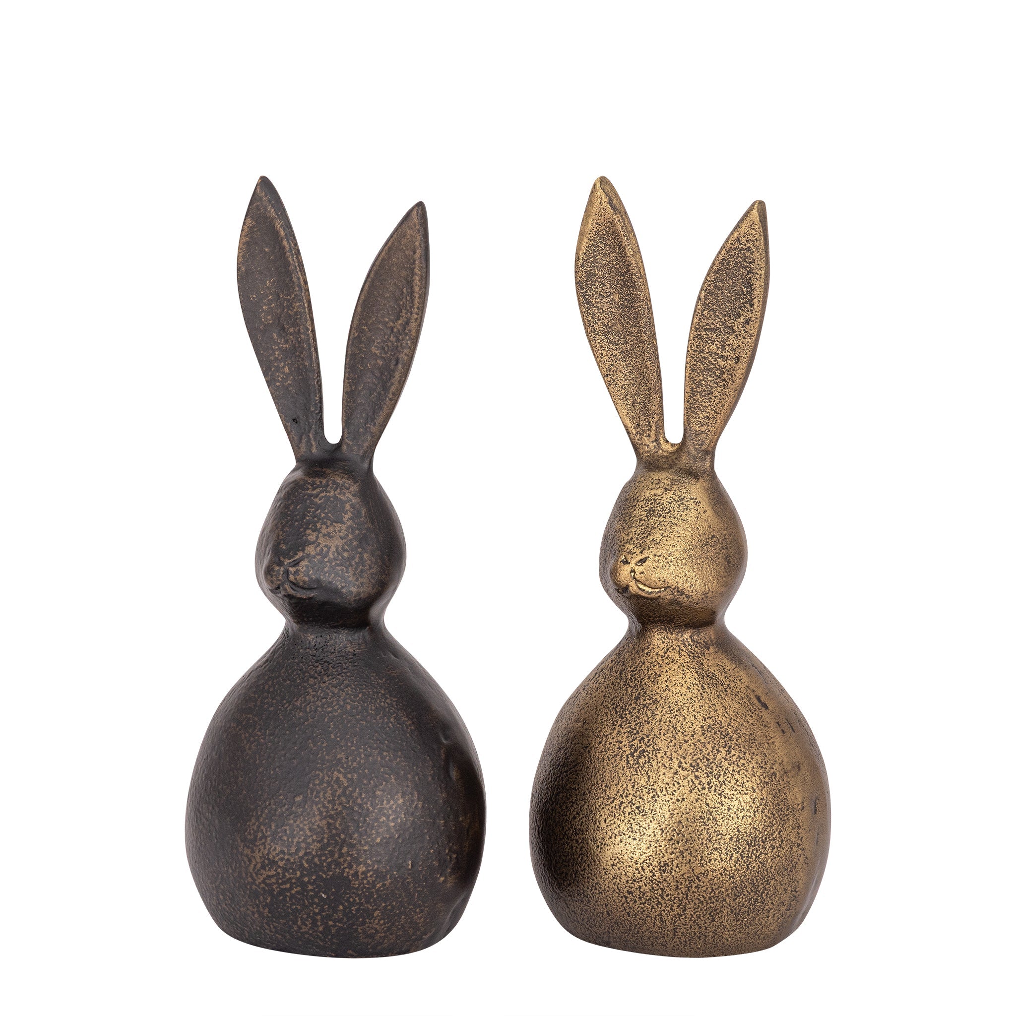 Large Antique Brass Bunny Statue