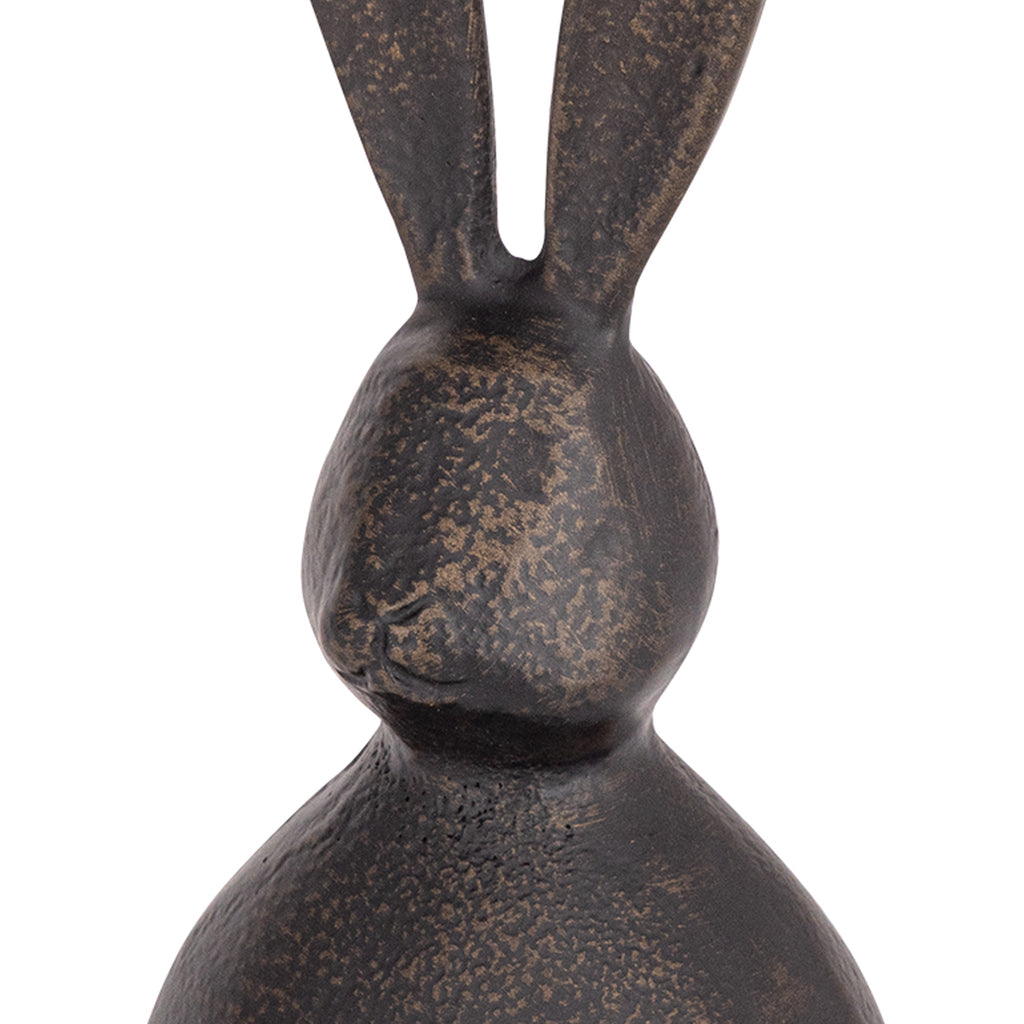 Small Antique Bronze Bunny Statue