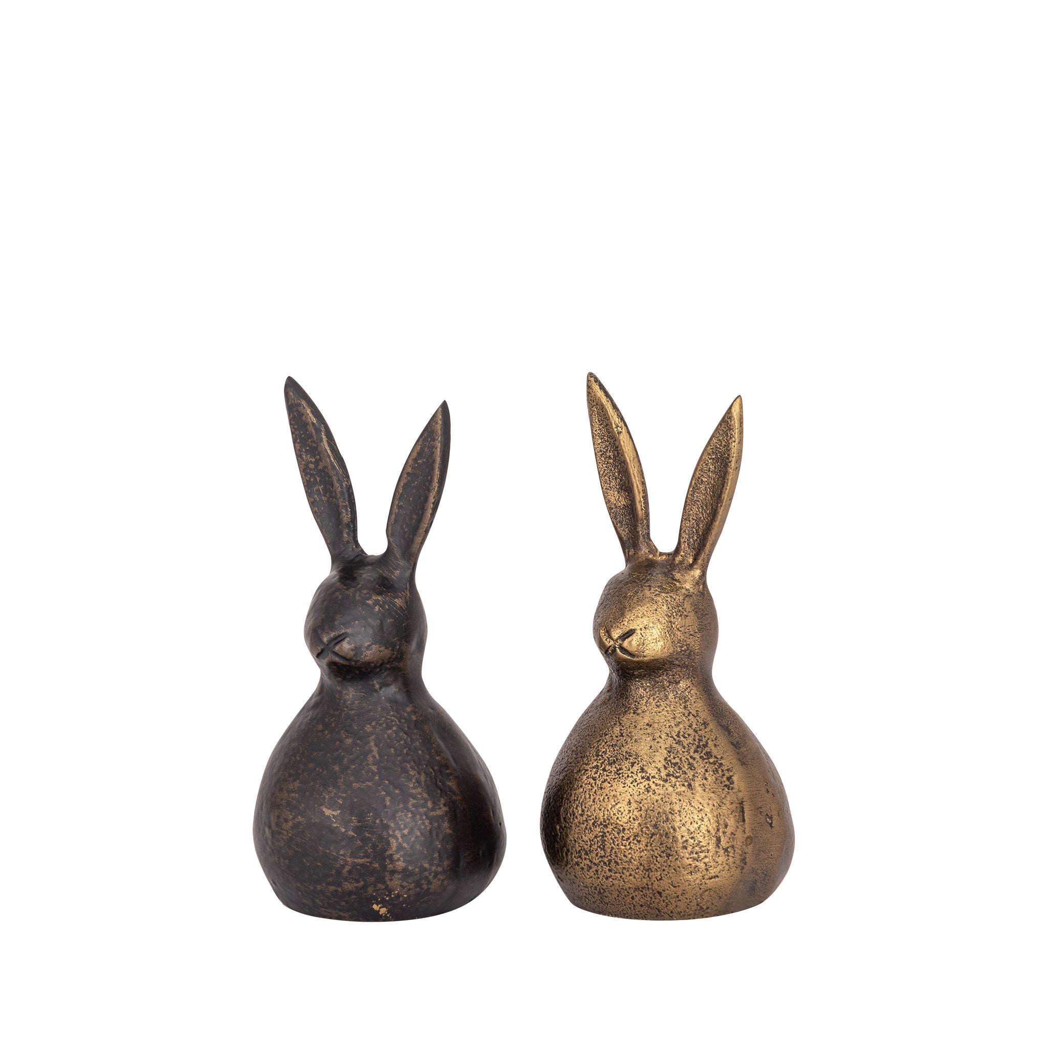 Small Antique Bronze Bunny Statue