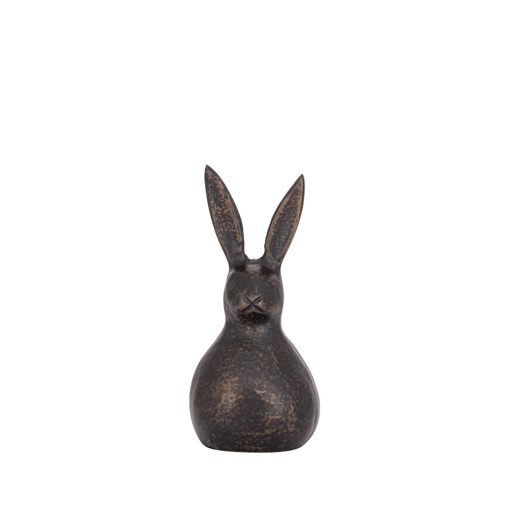 Small Antique Bronze Bunny Statue