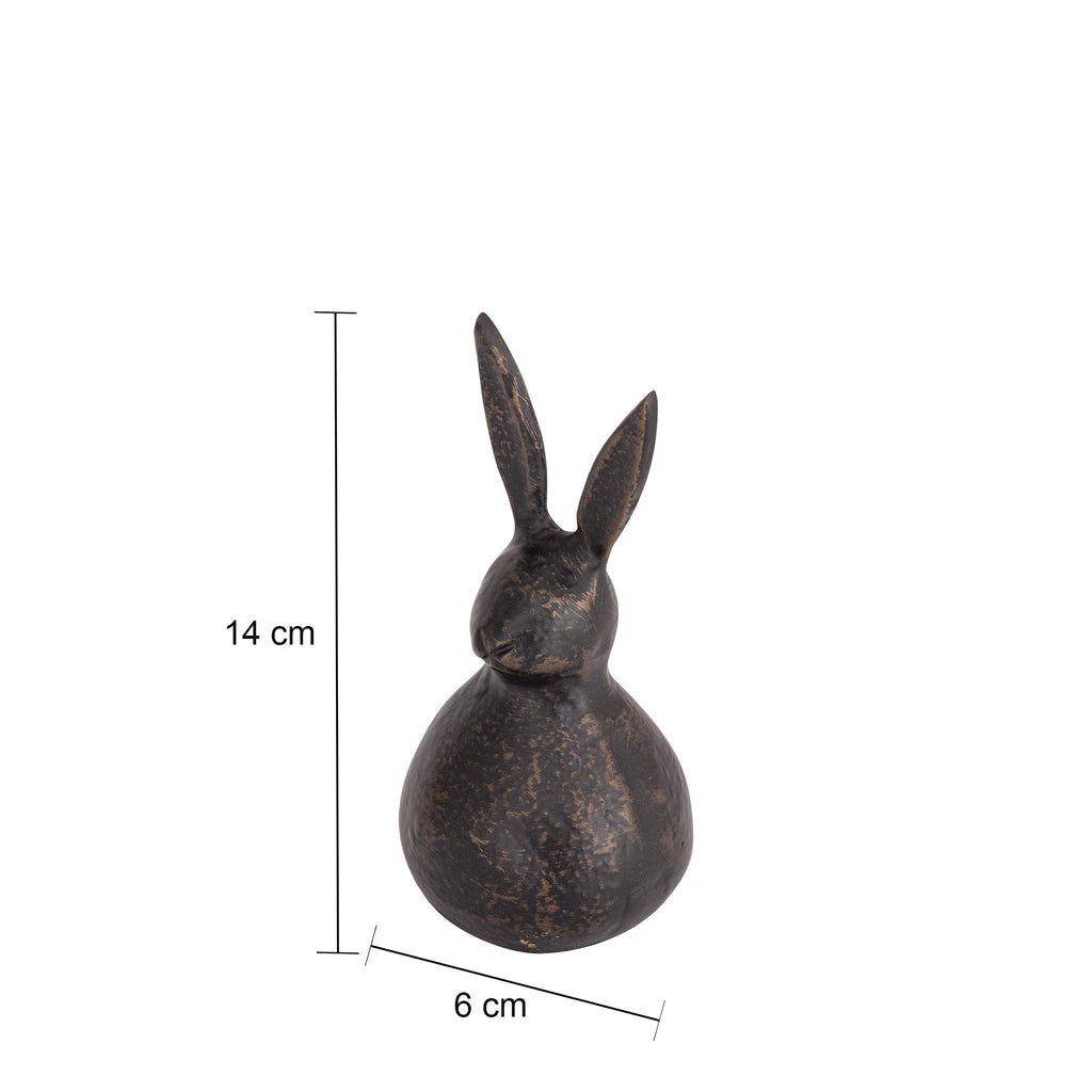 Small Antique Bronze Bunny Statue