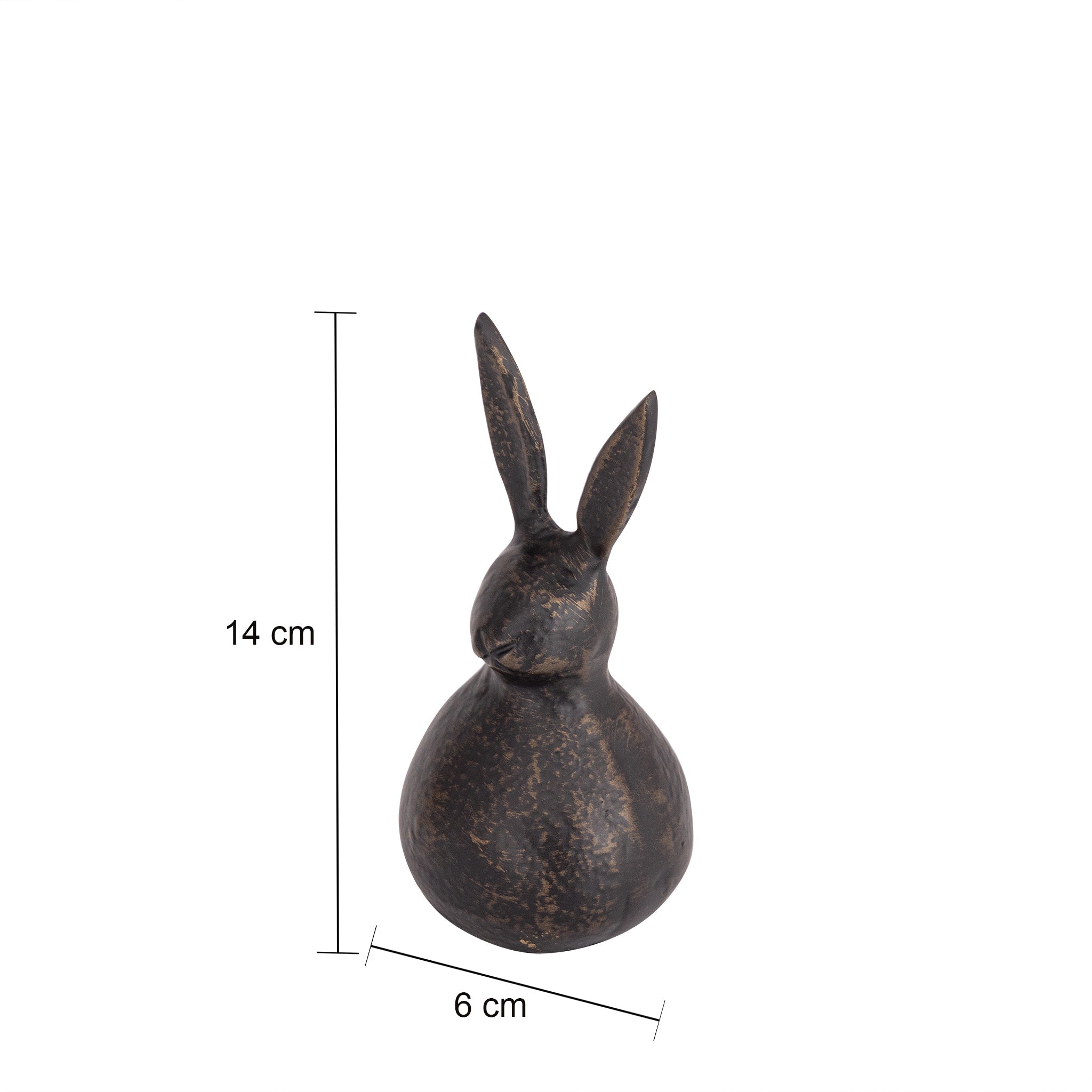 Small Antique Bronze Bunny Statue