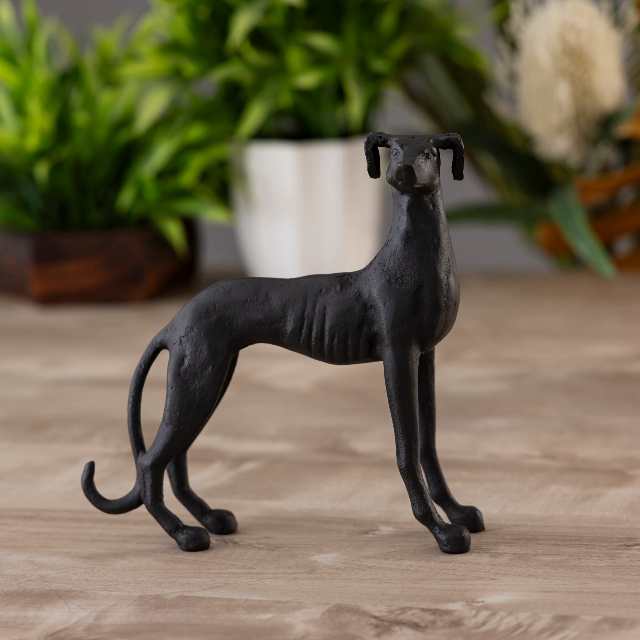 Antique Bronze Greyhound Dog Statue