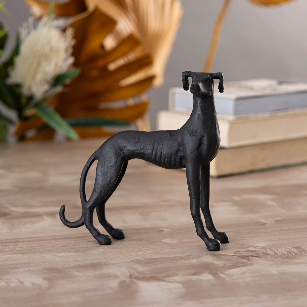 Antique Bronze Greyhound Dog Statue
