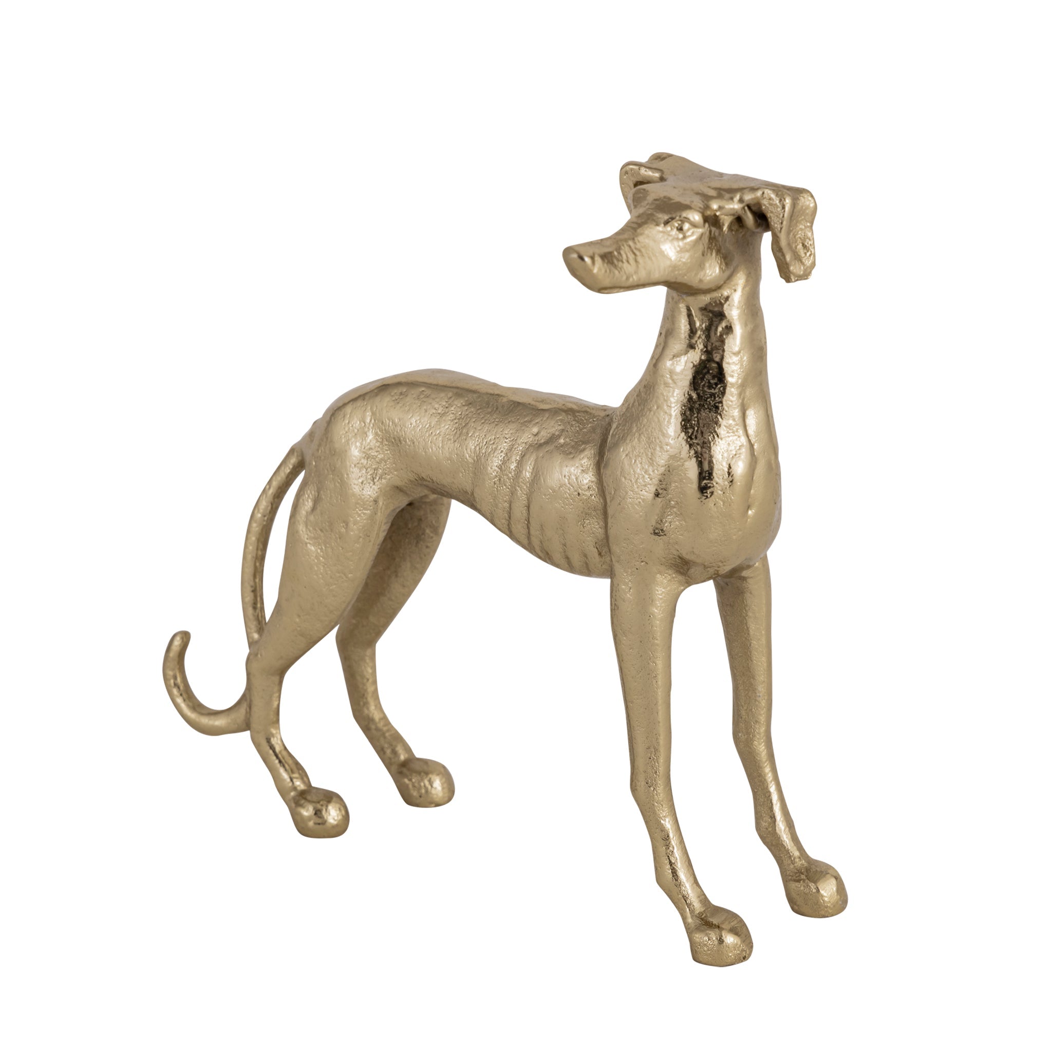 Gold Greyhound Dog Statue