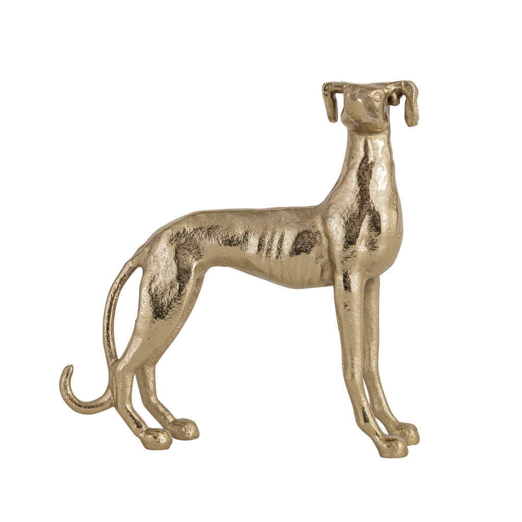 Gold Greyhound Dog Statue