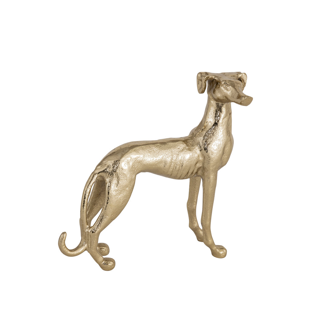 Gold Greyhound Dog Statue