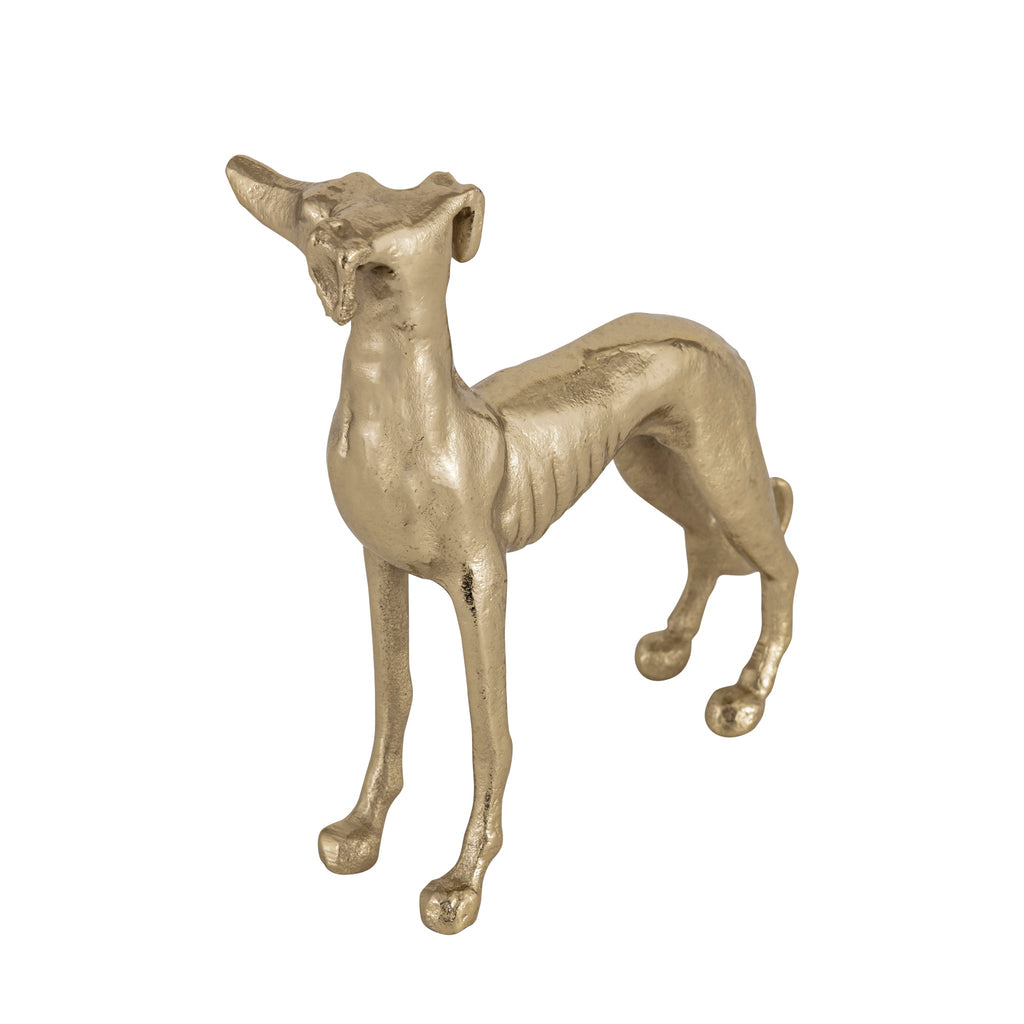 Gold Greyhound Dog Statue