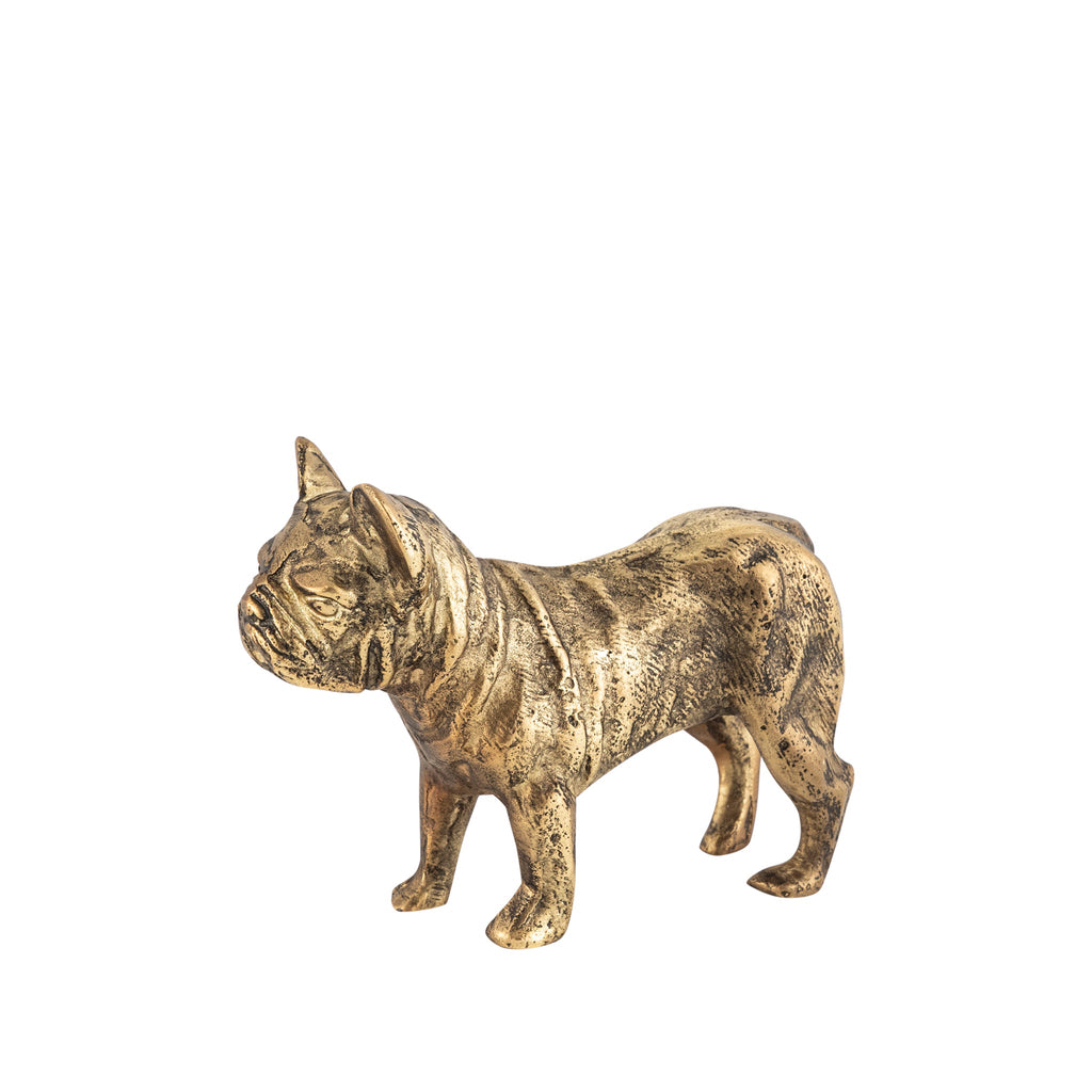 Antique Brass Pug Dog Statue