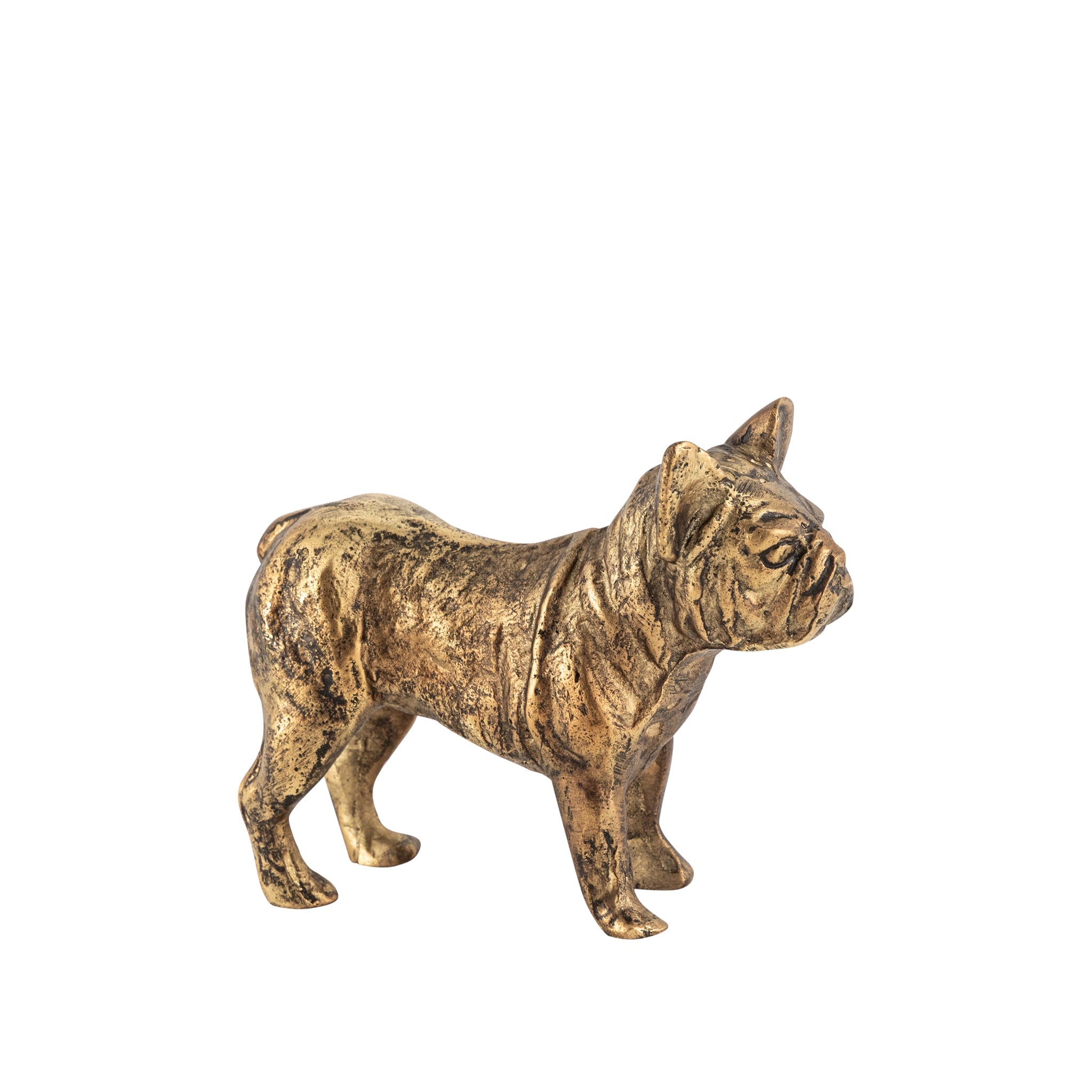 Antique Brass Pug Dog Statue
