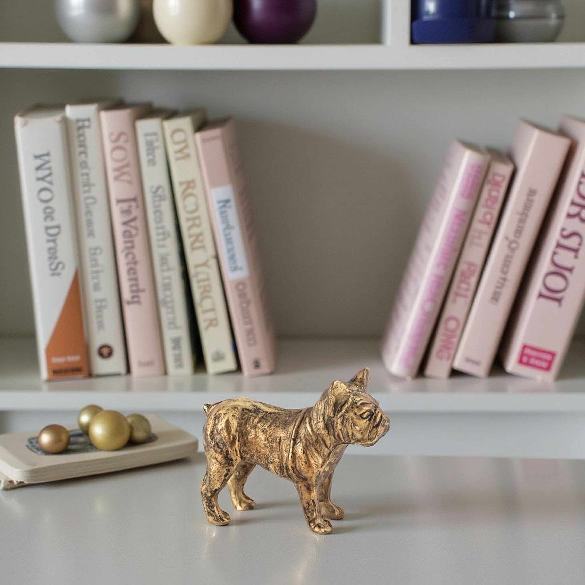 Antique Brass Pug Dog Statue