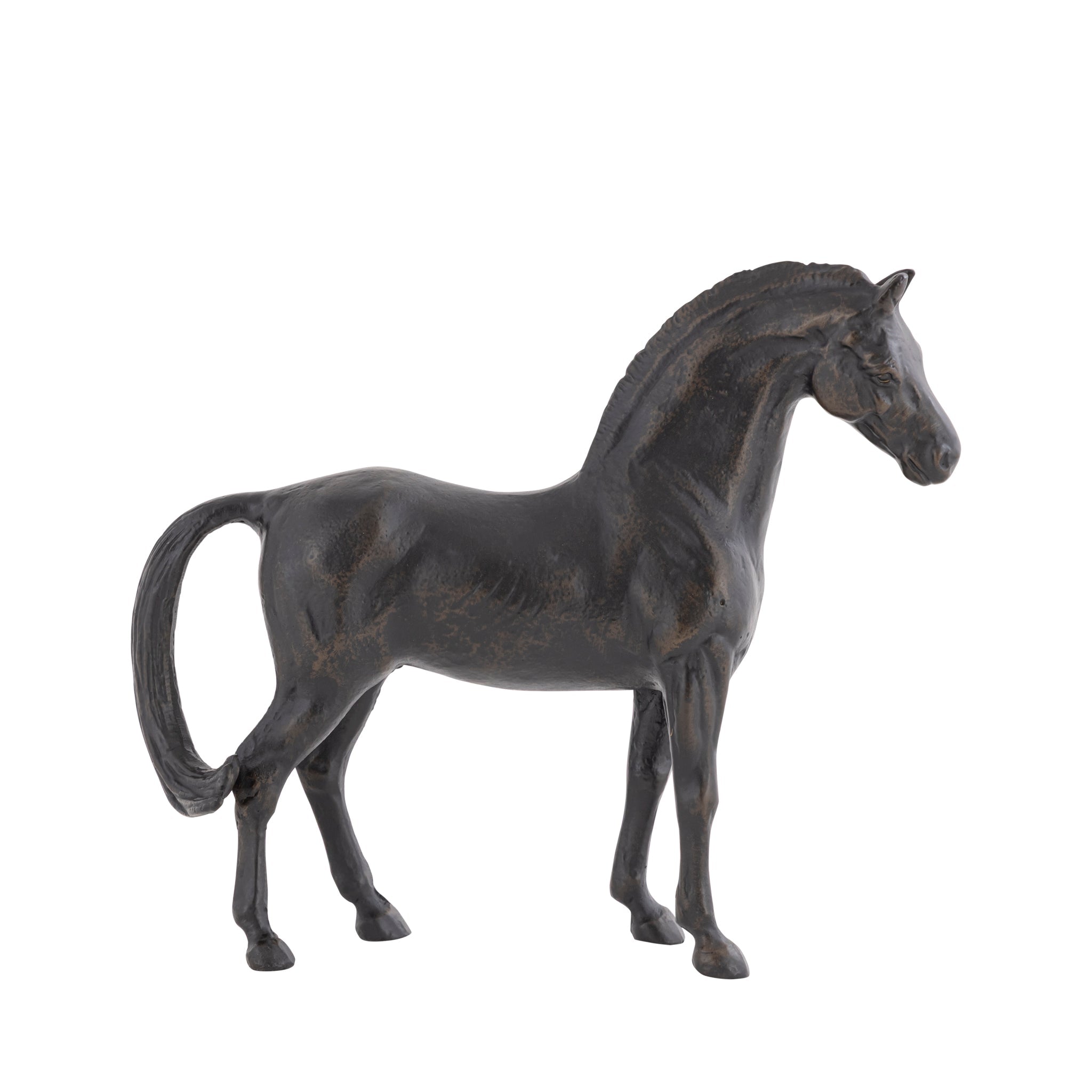 Antique Bronze Thoroughbred Horse Statue