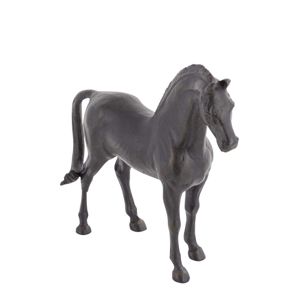 Antique Bronze Thoroughbred Horse Statue