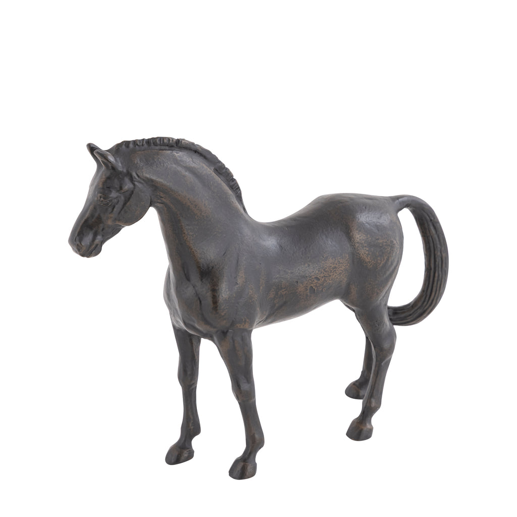 Antique Bronze Thoroughbred Horse Statue