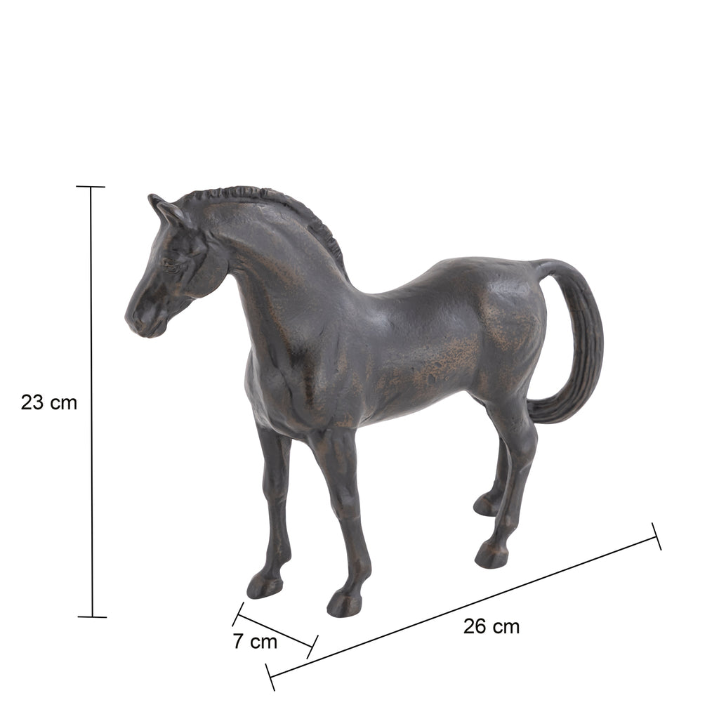 Antique Bronze Thoroughbred Horse Statue