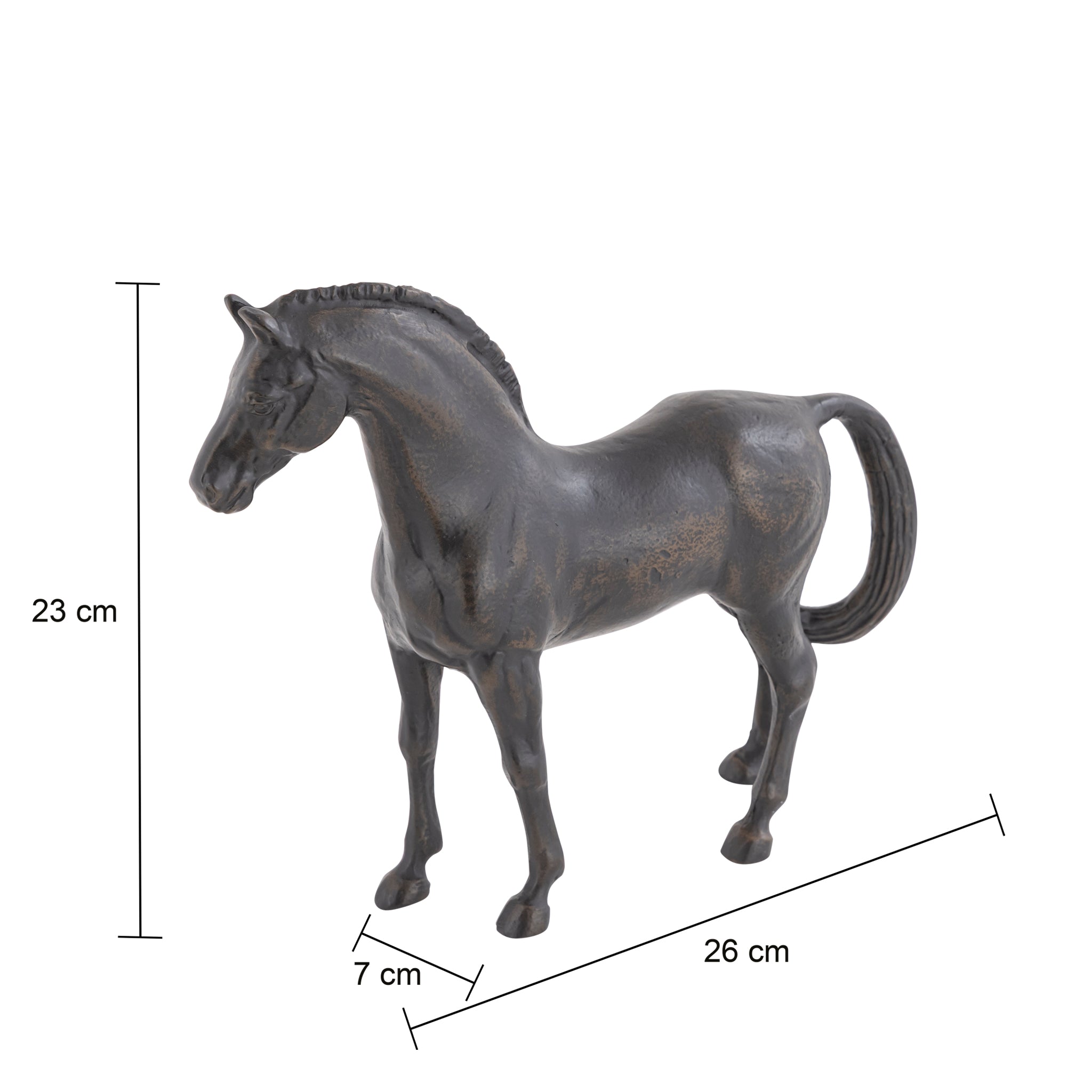 Antique Bronze Thoroughbred Horse Statue