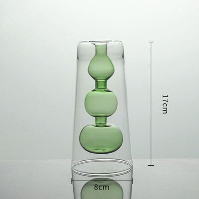 Inside Out Double Walled Glass Vase