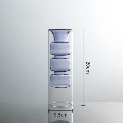 Inside Out Double Walled Glass Vase