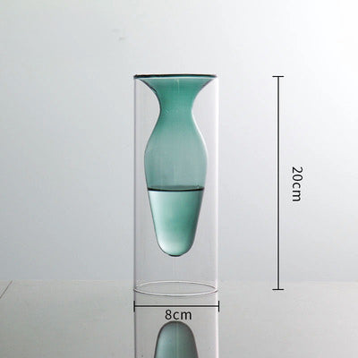 Inside Out Double Walled Glass Vase