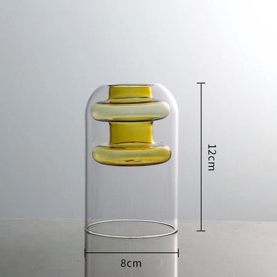 Inside Out Double Walled Glass Vase