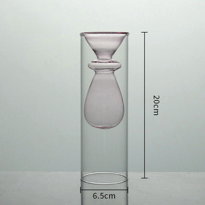 Inside Out Double Walled Glass Vase