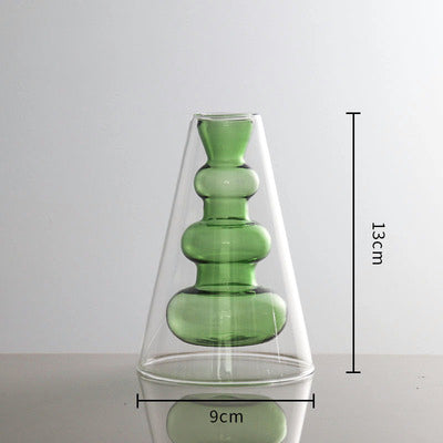 Inside Out Double Walled Glass Vase
