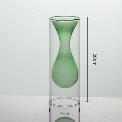 Inside Out Double Walled Glass Vase