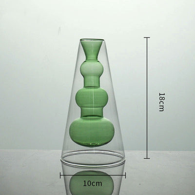 Inside Out Double Walled Glass Vase