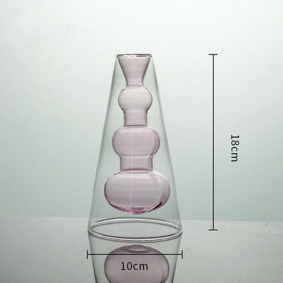 Inside Out Double Walled Glass Vase