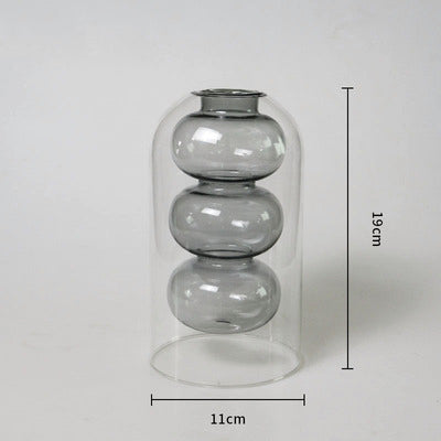 Inside Out Double Walled Glass Vase