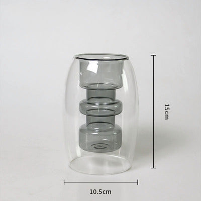 Inside Out Double Walled Glass Vase