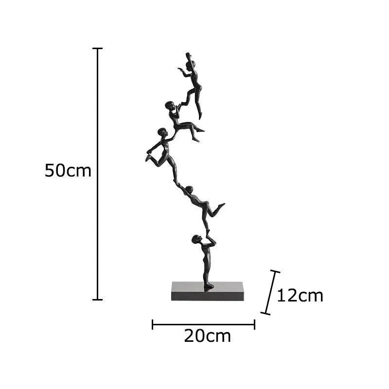 Metal Acrobat Figure Sculpture