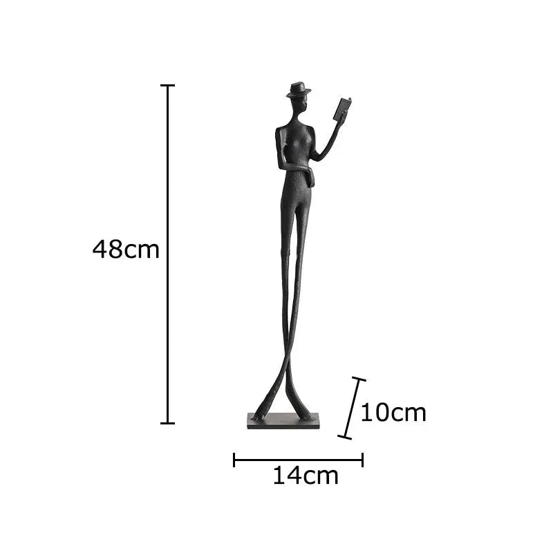 Metal Acrobat Figure Sculpture