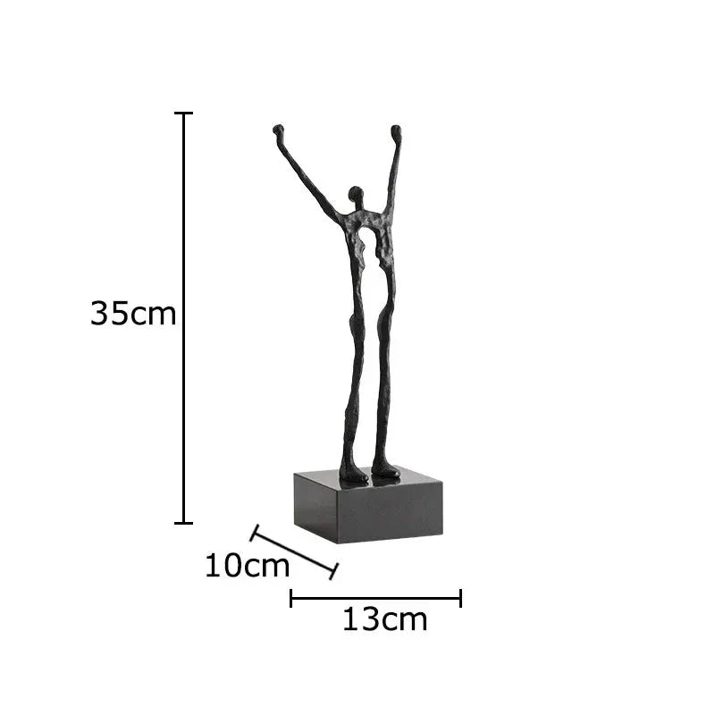 Metal Acrobat Figure Sculpture